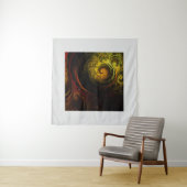 Sunrise Floral Red Abstracte kunst Wandkleed (In Situ (horizontaal))