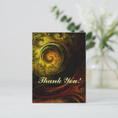 Sunrise Floral Red Dank je Briefkaart (Staand voorkant)