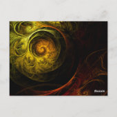 Sunrise Floral Red Table Number Briefkaart (Achterkant)