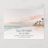 Sunrise Florida Beach Bruiloft Save the Date Aankondigingskaart (Voorkant)