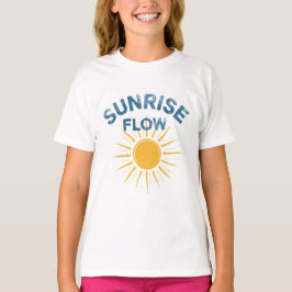 Sunrise Flow Retro Sun Graphic | Yoga Beach Girl's T-shirt