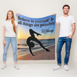 SUNRISE FOTO AANGEPASTE GYMNASTIEK FLEECE DEKEN