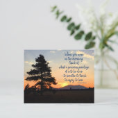 Sunrise Foto Inspirerend Gratitude Quote Briefkaart (Staand voorkant)