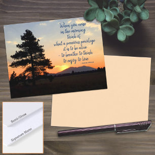 Sunrise Foto Inspirerend Gratitude Quote Briefkaart