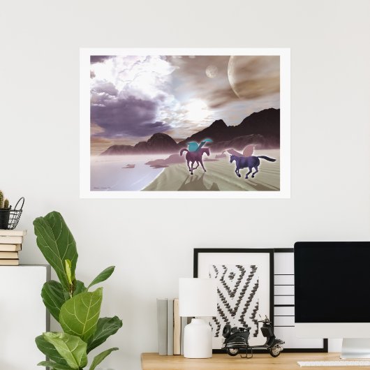 Sunrise Frolic Poster (Thuiskantoor)