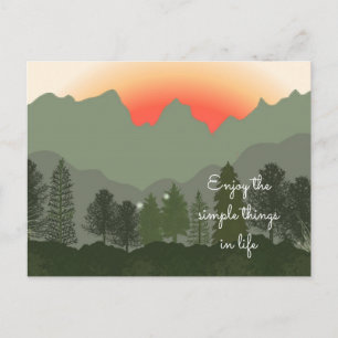 Sunrise geniet van de eenvoudige dingen briefkaart