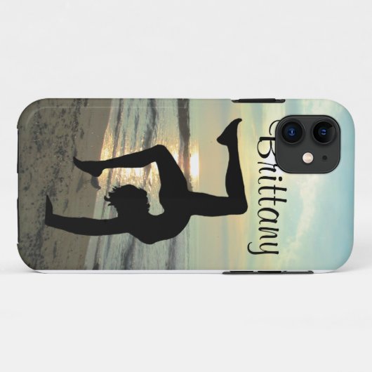 SUNRISE GEPERSONALISEERDE GYMNASTIEK IPHONE CASE (Achterkant (horizontaal))