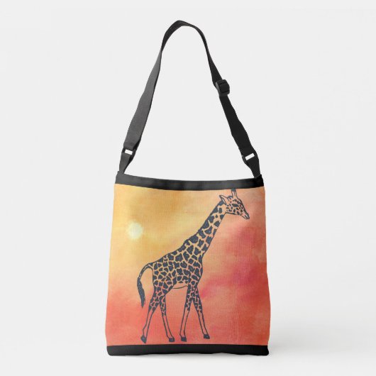 Sunrise Giraffe Crossbody Tas (Achterkant)