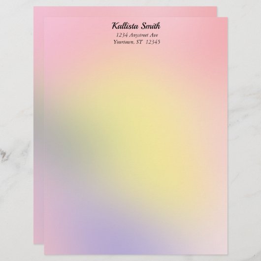 Sunrise Gradient Briefhoofd (Voorkant / Achterkant)