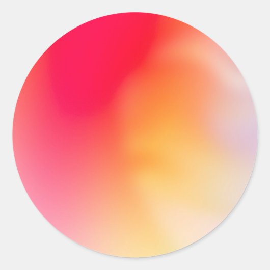 Sunrise Gradient Custom Trendy Ronde Sticker (Voorkant)