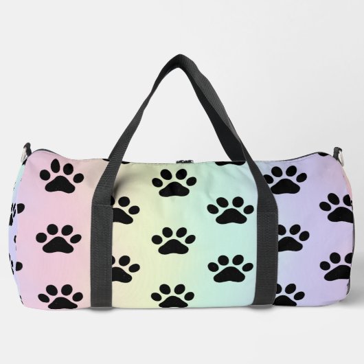 Sunrise Gradient Paw Print Pet Bag Plunjezak (Voorkant)