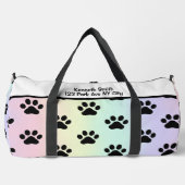 Sunrise Gradient Paw Print Pet Monogram Personal Plunjezak (Voorkant)