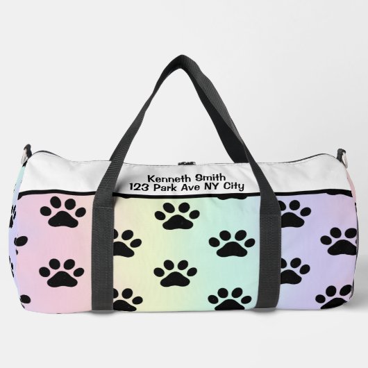 Sunrise Gradient Paw Print Pet Monogram Personal Plunjezak (Voorkant)