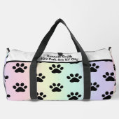 Sunrise Gradient Paw Print Pet Monogram Personal Plunjezak (Achterkant)