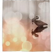 Sunrise Great Blue Heron Reflectie Douchegordijn (Voorkant)