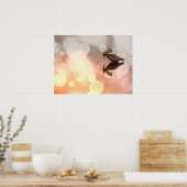 Sunrise Great Blue Heron Reflection Poster (Keuken)