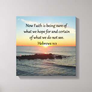 SUNRISE HEBREWS 11:1 PHOTO DESIGN CANVAS AFDRUK