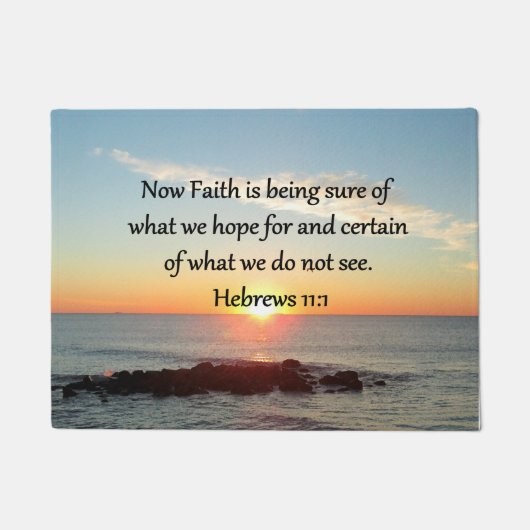 SUNRISE HEBREWS 11:1 PHOTO DESIGN DEURMAT (Voorkant)
