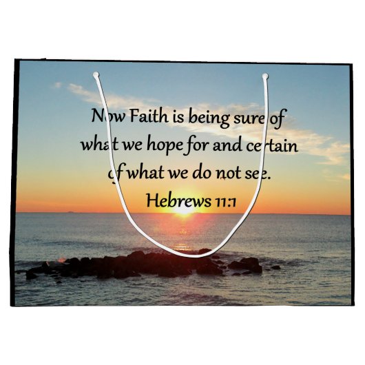 SUNRISE HEBREWS 11:1 PHOTO DESIGN GROOT CADEAUZAKJE (Achterkant)