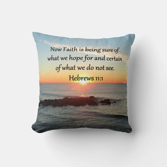 SUNRISE HEBREWS 11:1 PHOTO DESIGN KUSSEN (Voorkant)