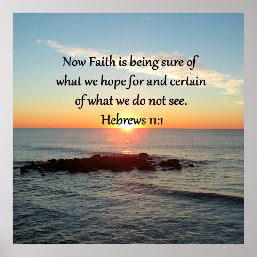SUNRISE HEBREWS 11:1 PHOTO DESIGN POSTER (Voorkant)