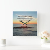 SUNRISE HEBREWS 11:1 PHOTO DESIGN VIERKANTE KLOK (Huis)