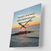 SUNRISE HEBREWS 11:1 PHOTO DESIGN VIERKANTE KLOK (Hoek)