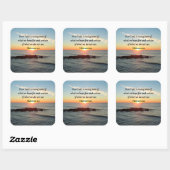 SUNRISE HEBREWS 11:1 PHOTO DESIGN VIERKANTE STICKER (Vel)