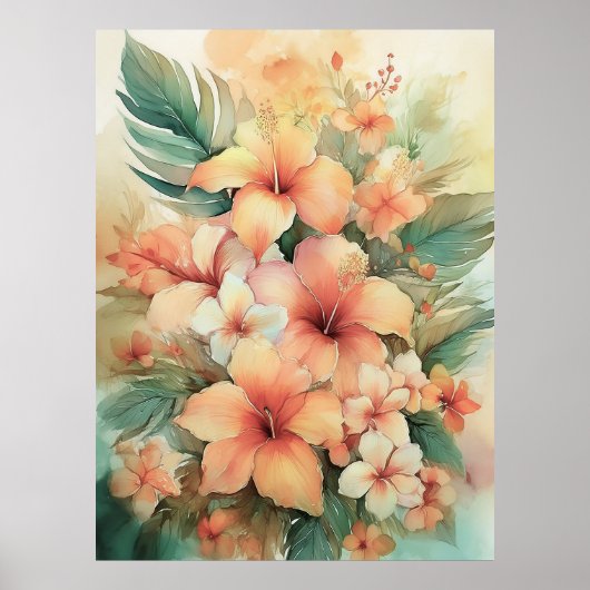 Sunrise Hibiscus-Poster Poster (Voorkant)