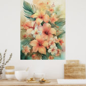 Sunrise Hibiscus-Poster Poster (Keuken)