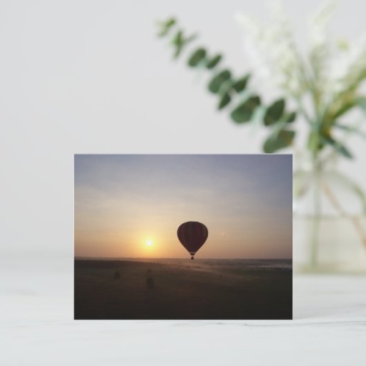 Sunrise Hot Air ballonfotografisch afbeelding Briefkaart (Staand voorkant)