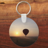 Sunrise Hot Air ballonfotografisch afbeelding Sleutelhanger (Voorkant)