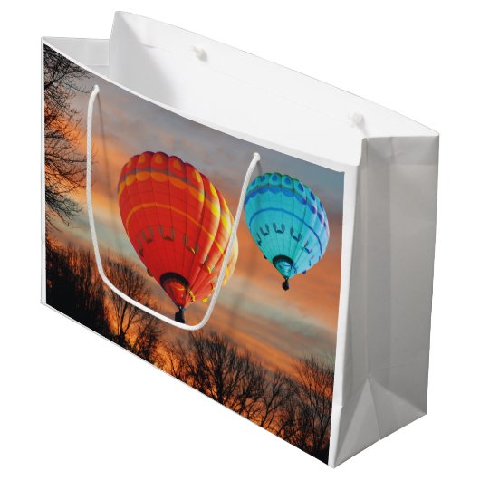 Sunrise Hot Air BallonRide Large Cadeautasje (Voorkant Gekanteld)