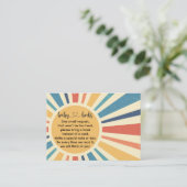 Sunrise I Retro Sun Book Request Informatiekaartje (Staand voorkant)