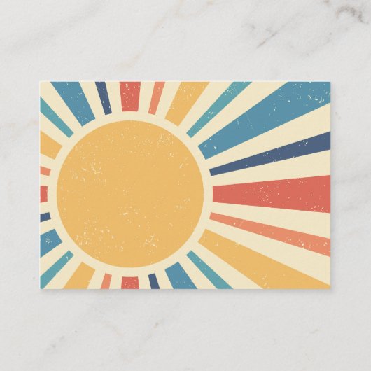 Sunrise I Retro Sun Book Request Informatiekaartje (Achterkant)