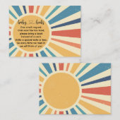 Sunrise I Retro Sun Book Request Informatiekaartje (Voorkant / Achterkant)