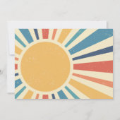Sunrise  I Retro Sun I Sunshine Baby shower Kaart (Achterkant)