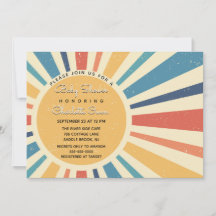 Sunrise I Retro Sun I Sunshine Baby shower