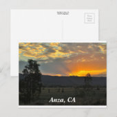Sunrise in Anza, Briefkaart CA (Voorkant / Achterkant)