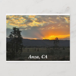 Sunrise in Anza, Briefkaart CA