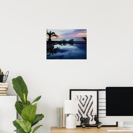 Sunrise in Casa Blanca Beachfront Villa Poster (Thuiskantoor)