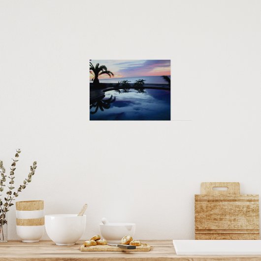 Sunrise in Casa Blanca Beachfront Villa Poster (Keuken)