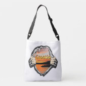 Sunrise in Croatia on Ciovo, hole ripped open Crossbody Tas (Achterkant)