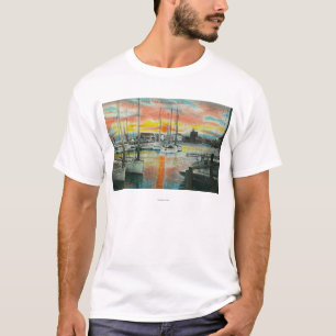 Sunrise in de haven t-shirt