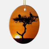 Sunrise in de Masai Mara, Kenia Keramisch Ornament (Rechts)