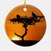 Sunrise in de Masai Mara, Kenia Keramisch Ornament (Achterkant)