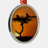 Sunrise in de Masai Mara, Kenia Metalen Ornament (Rechts)