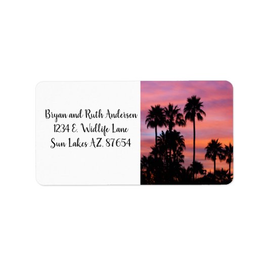 Sunrise in Gilbert, AZ Etiket (Voorkant)