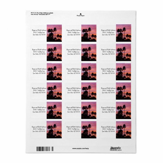 Sunrise in Gilbert, AZ Etiket (Full Sheet)