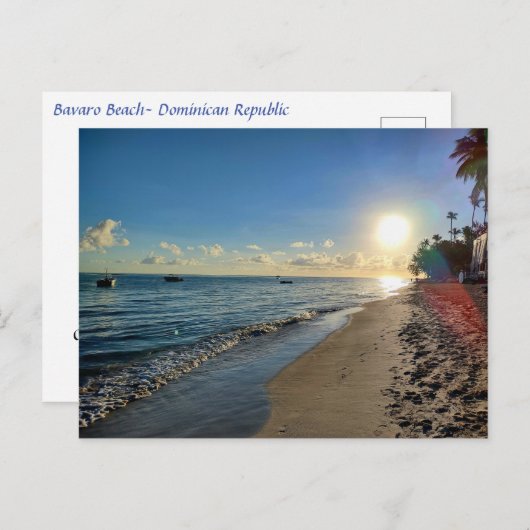 SUNRISE IN HET BAVARO-BRIEFKAART BRIEFKAART (Voorkant / Achterkant)